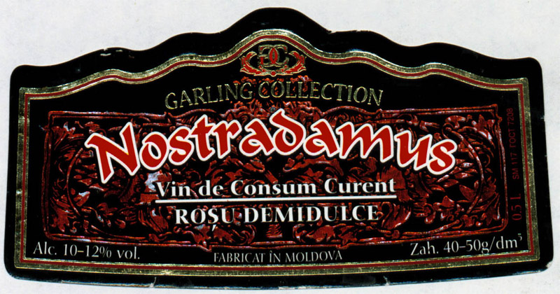 Этикетка на вино Нострадамус