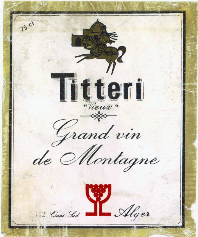 Этикетка на вино Титтери