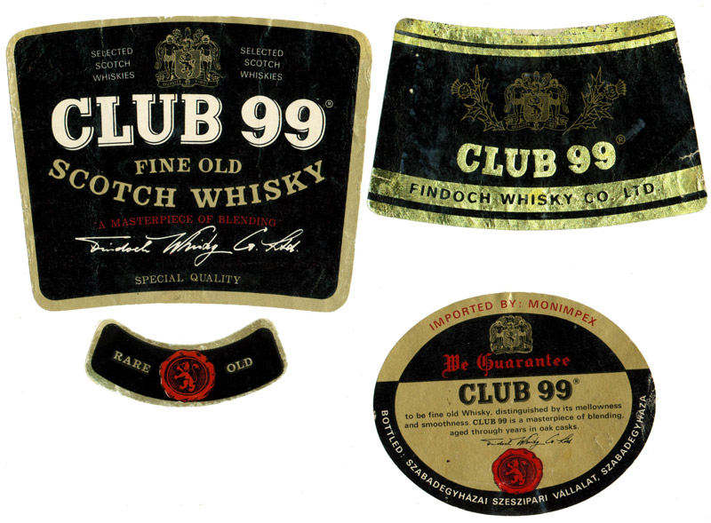 Этикетка виски Клуб 99