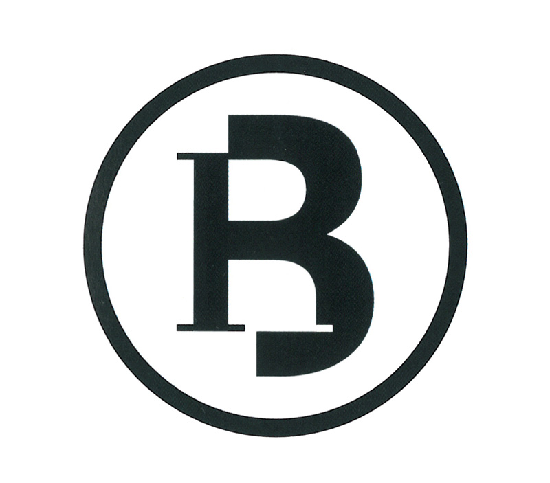 Логотип с буквой R или B по середине 